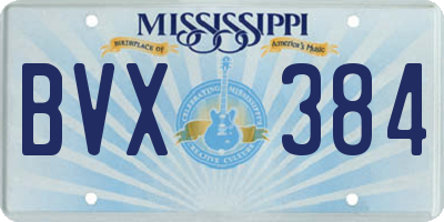 MS license plate BVX384