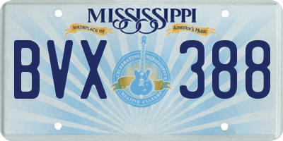 MS license plate BVX388