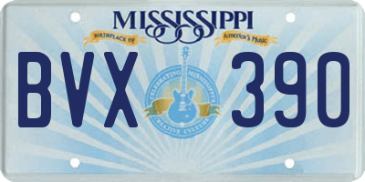 MS license plate BVX390