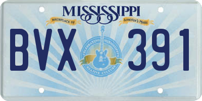 MS license plate BVX391