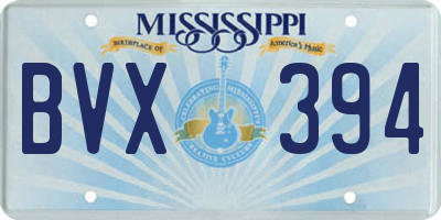 MS license plate BVX394