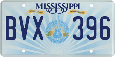 MS license plate BVX396