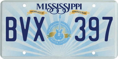 MS license plate BVX397