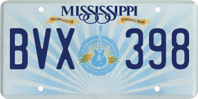 MS license plate BVX398