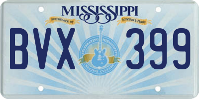 MS license plate BVX399