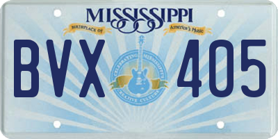 MS license plate BVX405