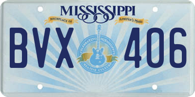 MS license plate BVX406