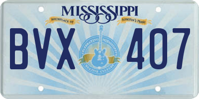 MS license plate BVX407
