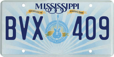 MS license plate BVX409