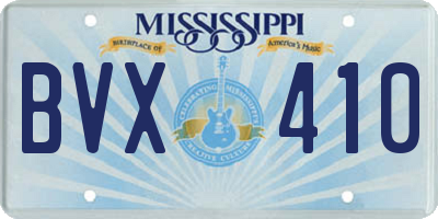 MS license plate BVX410
