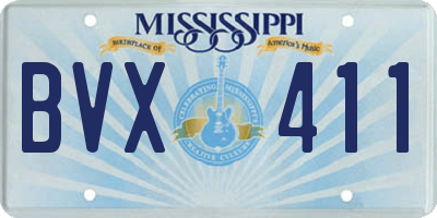 MS license plate BVX411