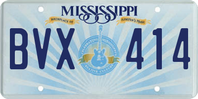 MS license plate BVX414