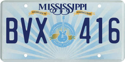 MS license plate BVX416
