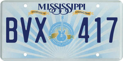 MS license plate BVX417