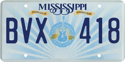 MS license plate BVX418