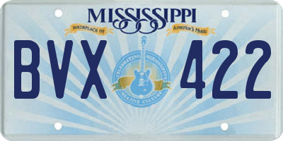 MS license plate BVX422