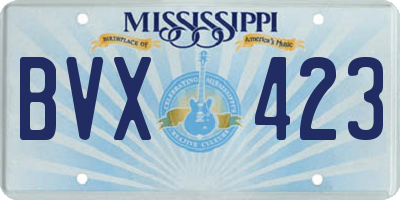 MS license plate BVX423