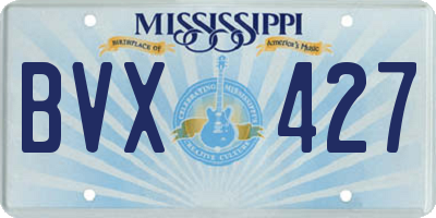 MS license plate BVX427