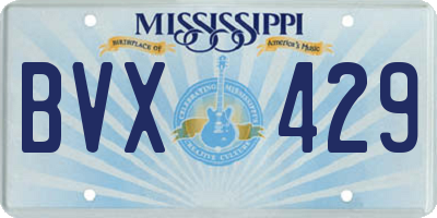 MS license plate BVX429
