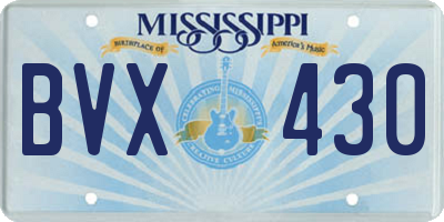 MS license plate BVX430