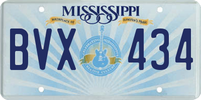 MS license plate BVX434