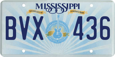 MS license plate BVX436