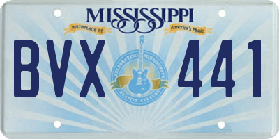 MS license plate BVX441