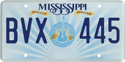 MS license plate BVX445