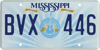 MS license plate BVX446