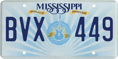 MS license plate BVX449