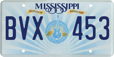 MS license plate BVX453