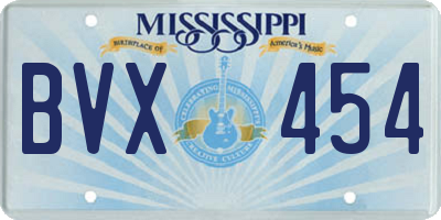 MS license plate BVX454