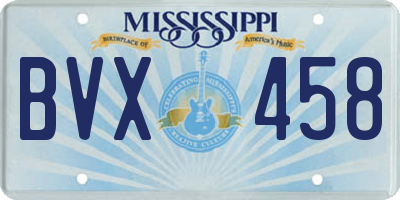 MS license plate BVX458