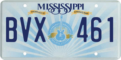 MS license plate BVX461