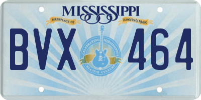 MS license plate BVX464