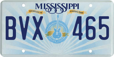 MS license plate BVX465
