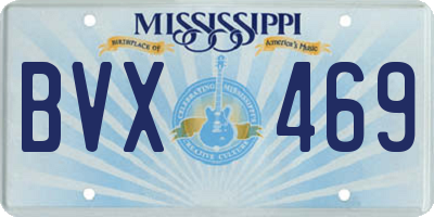 MS license plate BVX469