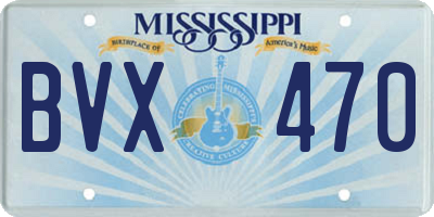 MS license plate BVX470