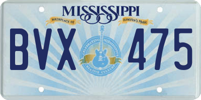 MS license plate BVX475