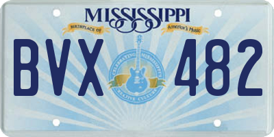MS license plate BVX482