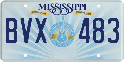 MS license plate BVX483