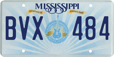 MS license plate BVX484