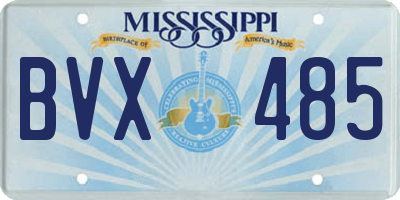 MS license plate BVX485