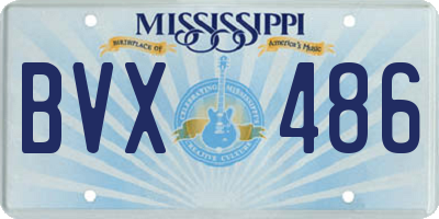 MS license plate BVX486