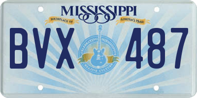 MS license plate BVX487