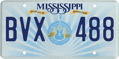 MS license plate BVX488