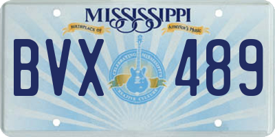 MS license plate BVX489