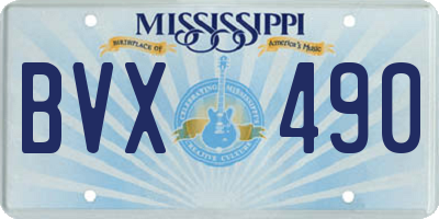 MS license plate BVX490