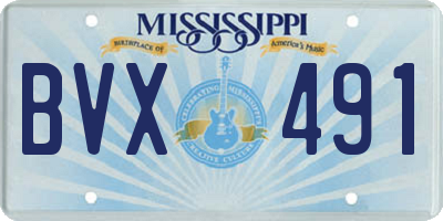 MS license plate BVX491