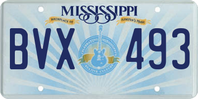 MS license plate BVX493